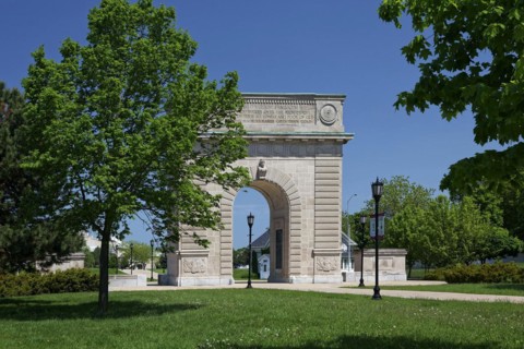 Architecture, Royal Military College Arch, Kingston, Province of Ontario, Canada, North America