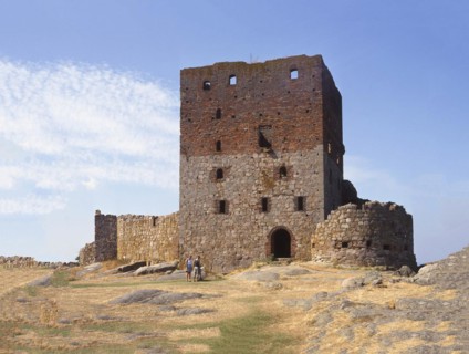The tower in Hammershus, Scandinavia's largest medieval fortification and is one of the largest