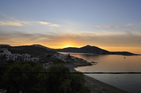 Paros island, landscape, sea, sunset, greece