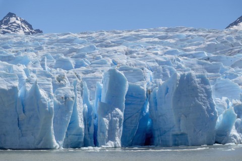Glacier, Lago Grey, Torres del Paine National Park, Parque Nacional Torres del Paine, Cordillera