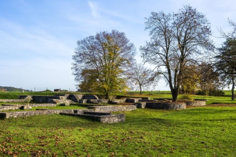 Roman fort Albusina, Eining, Neustadt, Lower Bavaria, Bavaria, Germany, Europe