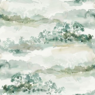 Landscape watercolor pattern with serene scenery and soft tones, abstract nature background,