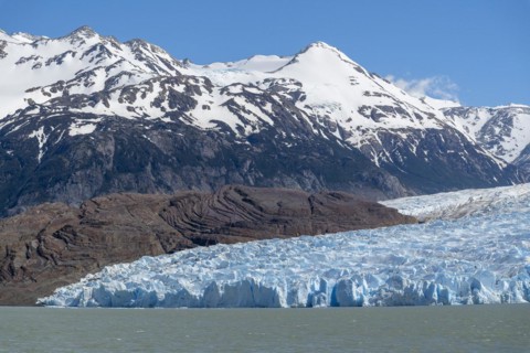 Glacier, Lago Grey, Torres del Paine National Park, Parque Nacional Torres del Paine, Cordillera