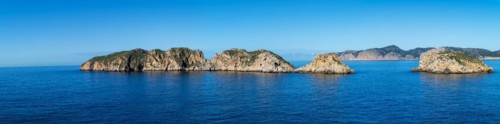 View of the Malgrats Islands from the Mirador de les Malgrats near Santa Ponca or Santa Ponsa,