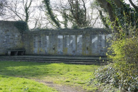 Memorial to the victims of the Second World War in Volmarstein, castle ruins, Volmarstein Castle,