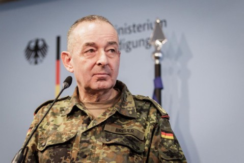 General Carsten Breuer, Inspector General of the Bundeswehr, at a press conference on the