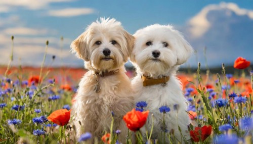 KI generated, animal, animals, mammal, mammals, Maltipoo (Canis lupus familiaris), dog, dogs,