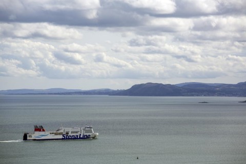 A Stena Line ferry approaches Dun Laoghaire at the end of a crossing from Britain. Dun Laoghaire,