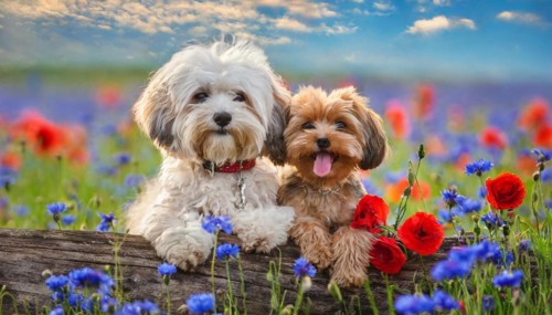 KI generated, animal, animals, mammal, mammals, Maltipoo (Canis lupus familiaris), dog, dogs,
