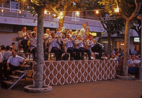 Cobla, a traditional Catalan music band celebrating Catalonia's national day on September 11.