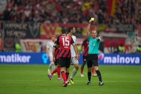 Bundesliga Eintracht Frankfurt-Union Berlin at Deutsche Bank Park in Frankfurt. Referee Marco Fritz