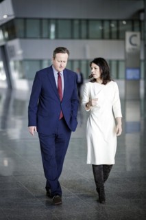 (R-L) Annalena Baerbock, Federal Foreign Minister, meets David Cameron, Secretary of State for
