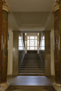 Interior view, staircase, Janacek Academy of Music and Performing Arts, Brno, Jihomoravsky kraj,