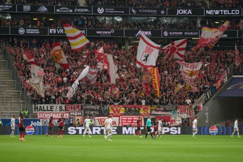 Bundesliga Eintracht Frankfurt-Union Berlin at Deutsche Bank Park in Frankfurt. Berlin's fans.