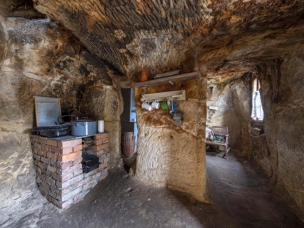 Cave dwelling on the Schaeferberg in Langenstein, Harz foreland, Halberstadt, Saxony-Anhalt,