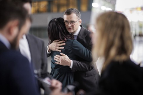(L-R) Annalena Baerbock, Federal Foreign Minister, and Dmytro Kuleba, Foreign Minister of Ukraine,