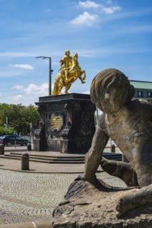 Golden Horseman, equestrian statue of the Saxon Elector and King of Poland, Augustus the Strong at