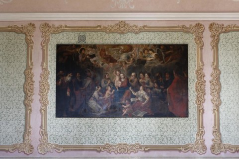 Interior view, painting, Great Hall of the Prelature, Benedictine Monastery Rajhrad, Loucka,