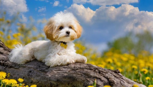 KI generated, animal, animals, mammal, mammals, Maltipoo (Canis lupus familiaris), dog, dogs,