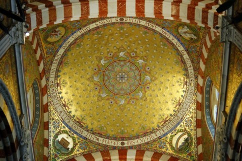 Interior view, Marseille Cathedral or Cathedrale Sainte-Marie-Majeure de Marseille, 1852-1896,