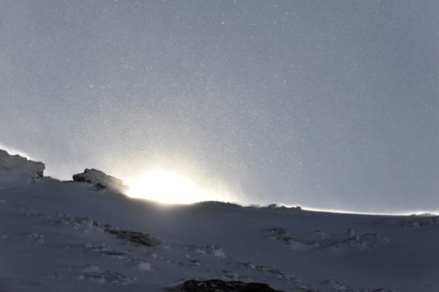 Mountains in Andalusia, mountain range with snow, near Pico del Veleta, 3392m, Gueejar-Sierra,