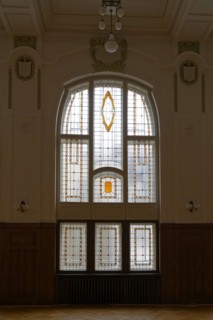 Interior view, window, hall, Janacek Academy of Music and Performing Arts, Brno, Brno, Jihomoravsky