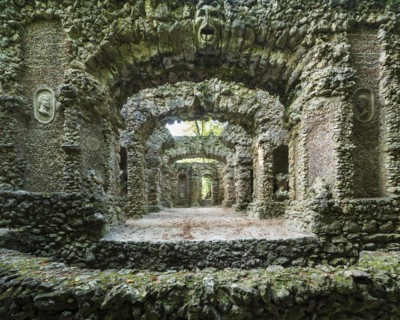 Ruin theatre in the Sanspareil rock garden, Franconian Switzerland-Veldensteiner Forst nature park