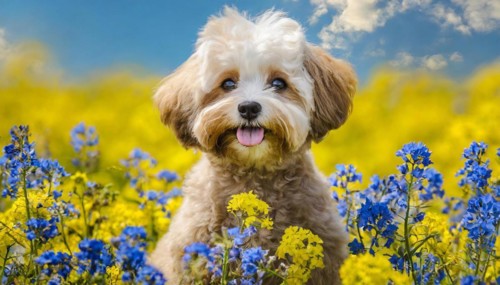 KI generated, animal, animals, mammal, mammals, Maltipoo (Canis lupus familiaris), dog, dogs,