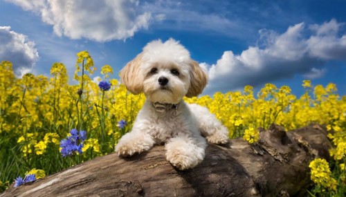 KI generated, animal, animals, mammal, mammals, Maltipoo (Canis lupus familiaris), dog, dogs,