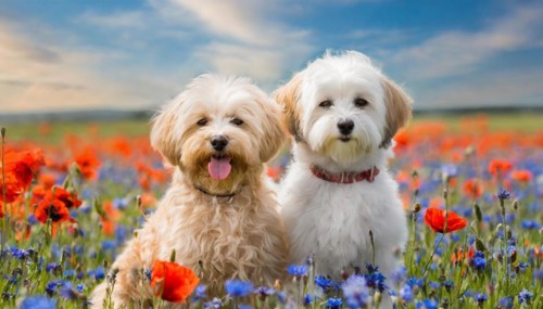 KI generated, animal, animals, mammal, mammals, Maltipoo (Canis lupus familiaris), dog, dogs,