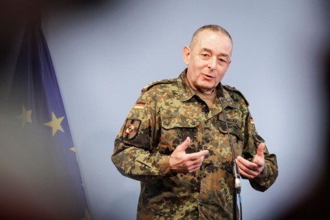 General Carsten Breuer, Inspector General of the Bundeswehr, at a press conference on the