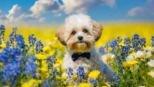 KI generated, animal, animals, mammal, mammals, Maltipoo (Canis lupus familiaris), dog, dogs,
