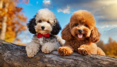 AI generated, animals, mammals, dog, domestic dogs (Canis lupus familiaris), two animals,