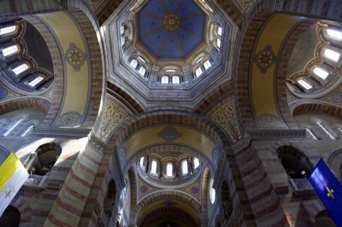 Marseille Cathedral or Cathedrale Sainte-Marie-Majeure de Marseille, 1852-1896, Marseille, View of
