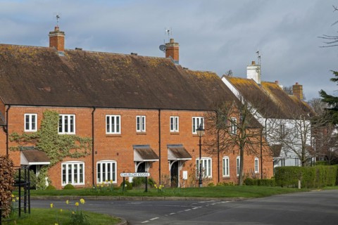 Houses, Church Close, Tiddington, Stratford upon Avon, England, United Kingdom, Europe