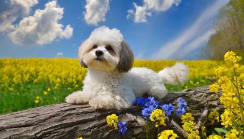 KI generated, animal, animals, mammal, mammals, Maltipoo (Canis lupus familiaris), dog, dogs,