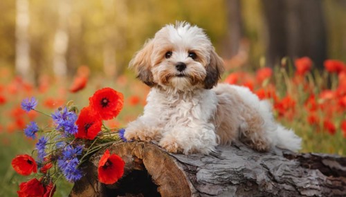 KI generated, animal, animals, mammal, mammals, Maltipoo (Canis lupus familiaris), dog, dogs,