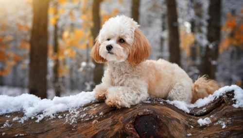 KI generated, animal, animals, mammal, mammals, Maltipoo (Canis lupus familiaris), dog, dogs,