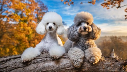 AI generated, animals, mammals, dog, domestic dogs (Canis lupus familiaris), two animals, silver,