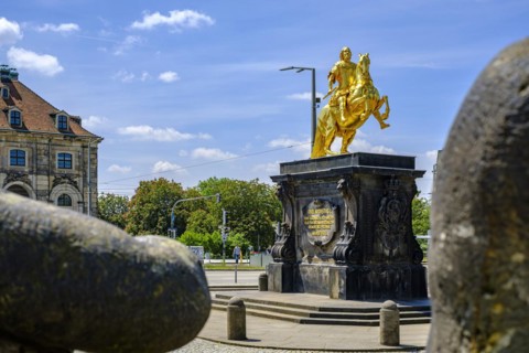 Golden Horseman, equestrian statue of the Saxon Elector and King of Poland, Augustus the Strong at
