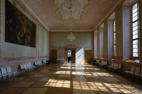 Interior view, Great Hall of the Prelature, Benedictine Monastery Rajhrad, Loucka, Rajhrad,