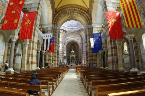 Marseille Cathedral or Cathedrale Sainte-Marie-Majeure de Marseille, 1852-1896, Marseille, Interior