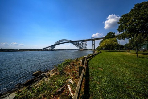 Bayonne Bridge from the Dennis P. Collins Park, Bayonne, NJ, USA, USA, North America