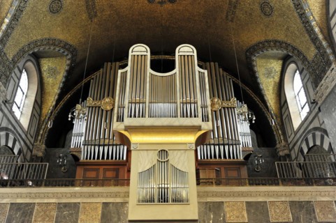 Church of the Redeemer, start of construction 1903, Bad Homburg v. d. Hoehe, Hesse, Colourful