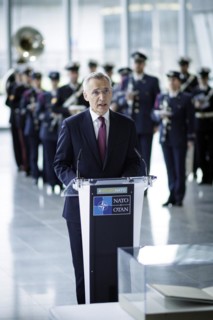 Jens Stoltenberg, Secretary General of the North Atlantic Council, photographed during the ceremony