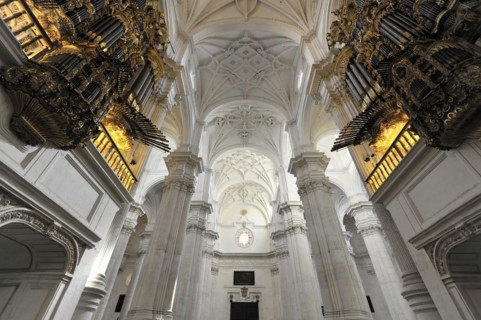 Organ, Cathedral of Santa Maria de la Encarnacion, Cathedral of Granada, Interior view of a baroque