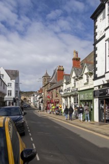 Houses, Town Gate, Castle Street, Conwy, Wales, Great Britain