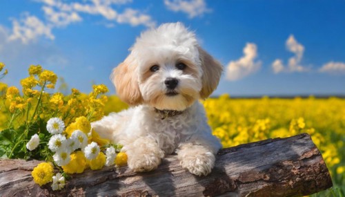 KI generated, animal, animals, mammal, mammals, Maltipoo (Canis lupus familiaris), dog, dogs,