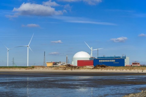 Borssele Nuclear Power Station with pressurised water reactor (PWR), only nuclear power plant for