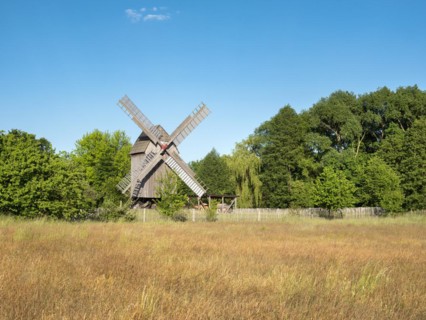 Mill, windmill, trestle windmill, Bad Dueben, Saxony, Germany, Europe